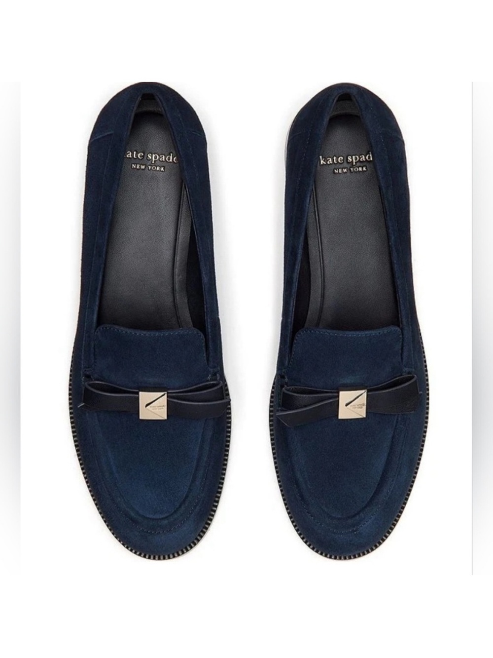 Kate Spade Deco Bow Suede Loafer